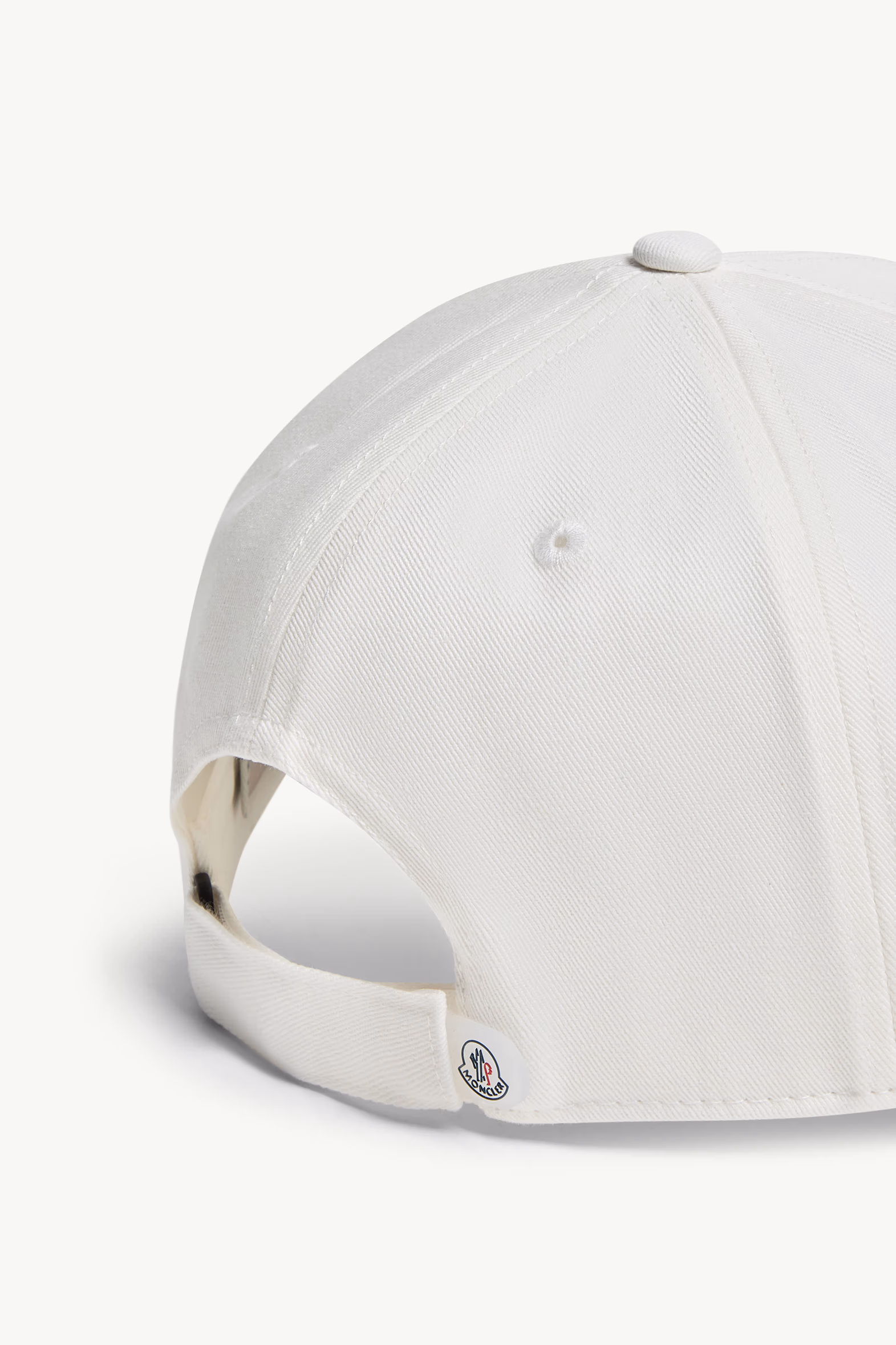 Cotton Gabardine Baseball Cap Boy White Moncler 2